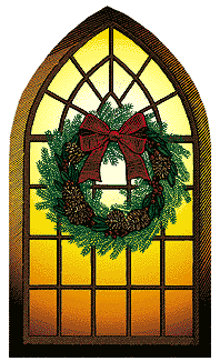 Christmas Wreath Window